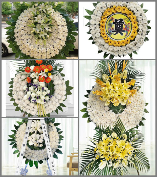 福建漳州龙海市东园镇茶斜村花圈速递